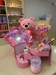Lüks Pembe Set Pofidik Hediye