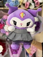 Kuromi Şık Elbiseli Yumuşak Peluş | Hediyelik Peluş Oyuncak Pofidik Hediye