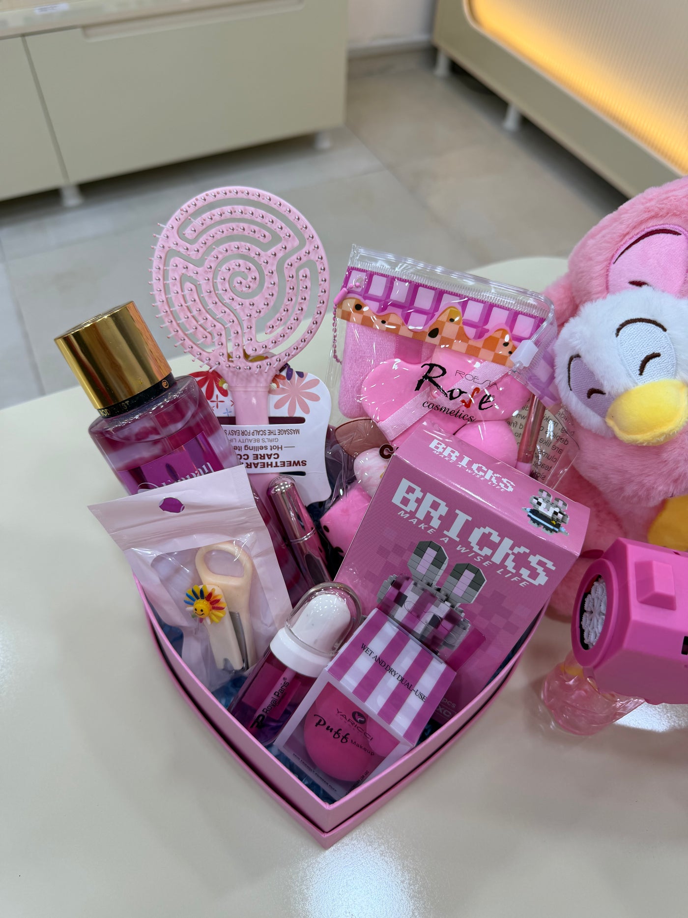 Pembe Düşler – Angel Peluşlu & Pembe Köpük Tabancalı Özel Hediye Seti Pofidik Hediye