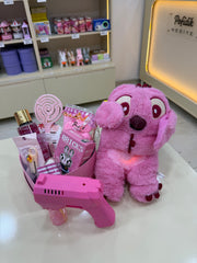 Pembe Masal – Büyük Boy Angel Peluşlu & Köpük Tabancalı Hediye Seti Pofidik Hediye