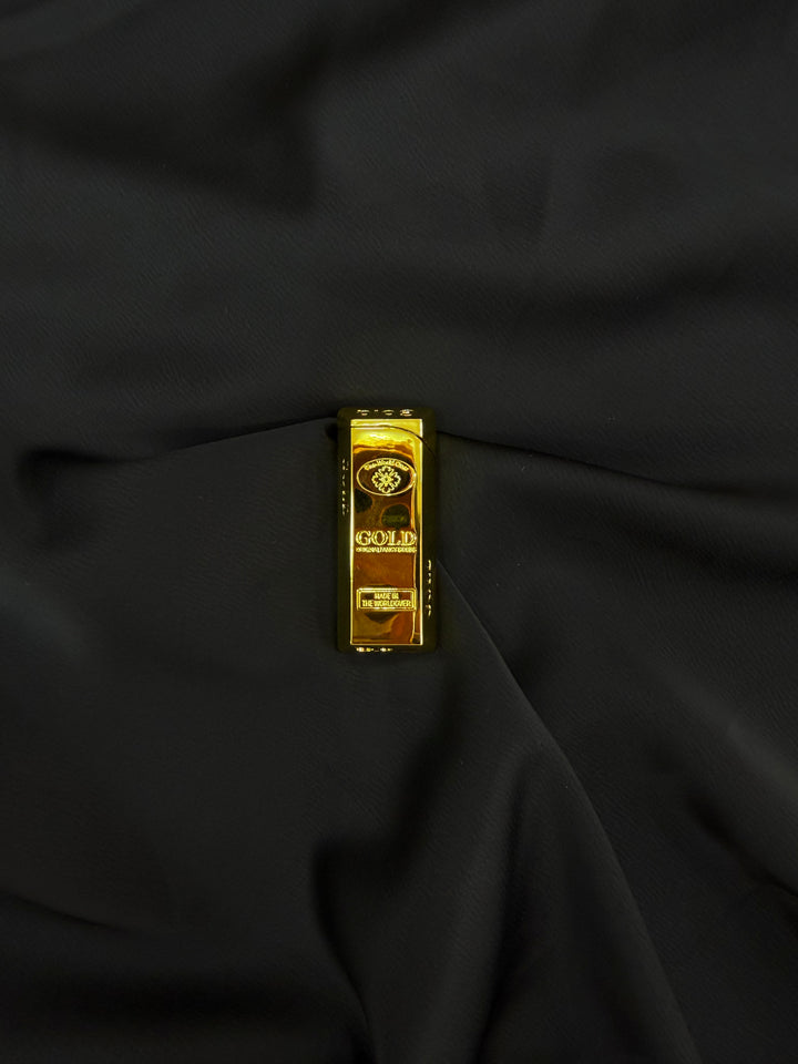 Altın Külçe Tasarımlı Gold Metal Gazlı Çakmak Pofidik Hediye