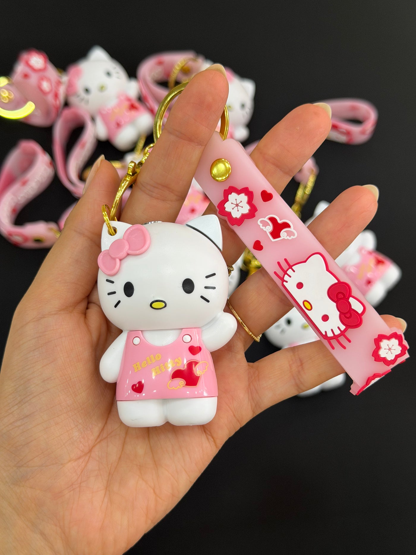 Hello Kitty Figürlü Pembe Çakmak Anahtarlık Pofidik Hediye