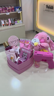 Pembe Düşler – Angel Peluşlu & Pembe Köpük Tabancalı Özel Hediye Seti